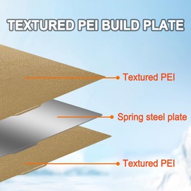 HIKUDIY 260x271mm Textured PEI Build Plate Heated Print Bed Flexible Platform Print Plate for Elegoo Centauri Carbon/Centauri 3D Printer