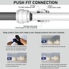 Malida 1/4" OD to 1/4" OD push fit straight union