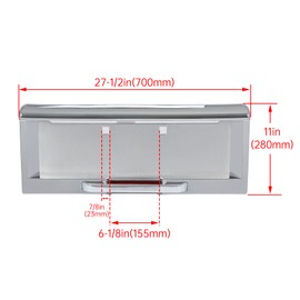KUAFU Rear License Plate Frame Compatible with 2003-2005 Hummer H2 License Plate Frame Bezel Cover Trim Molding ABS Plastic Chrome 3-Piece Set