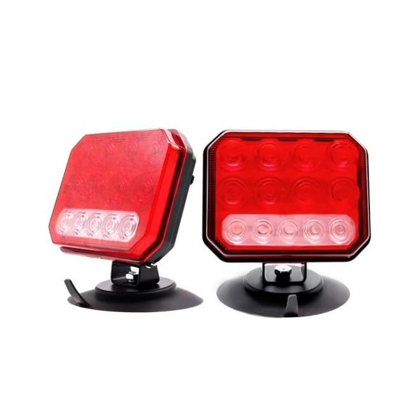 Wireless Trailer Lights, Rechargeable Magnetic LED Trailer Light with 2