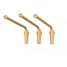 AAHIFIT 3pcs Curtain Rod Door Curtain Rail Swing Arm for Front Door, Swing Arm Curtain Rod for Side Panels Window Curtain Display Stand Drapery Arm Front Door Curtain Rail (Gold 120cm(47") 3PCS)