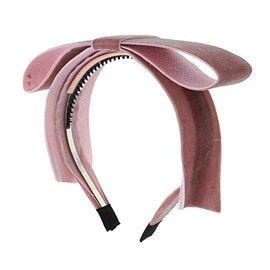 Motique Accessories Elegant Large Velvet Bow Headband - Pink