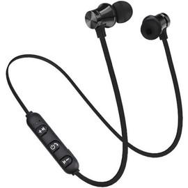 Txuolin Black Earphone Magnetic in-Ear Stereo Headset Earphone Wireless Bluetooth 4.2 Headphone Gift
