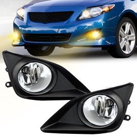 Boxlight Fog Light Assembly Halogen Fit For 2008-2010 Corolla,Fog Lamps Assemblies with Switch and Wiring Harness