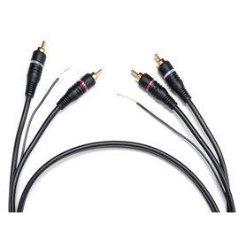 DRUT 1m Twin RCA to RCA Phono Turntable Mixer Ground Lead With Earth Terminals Cable (3.3ft.)