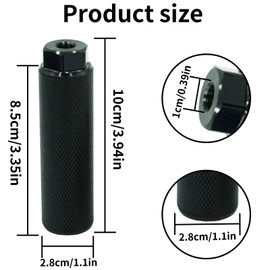 YMWALK Black Aluminum Alloy Bike Pegs 2 Pack –Anti-Slip Foot Pegs for Mountain and BMX Bikes – Compatible with 3/8 Inch Axles –Perfect Rear Stunt Pegs for Dirt Bike and Cycling Enthusiasts (Black)
