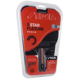 STIGA Flexure 5-Sterne Tischtennisschläger ITTF Profi Tabletennis Racket, Schwarz/Rot