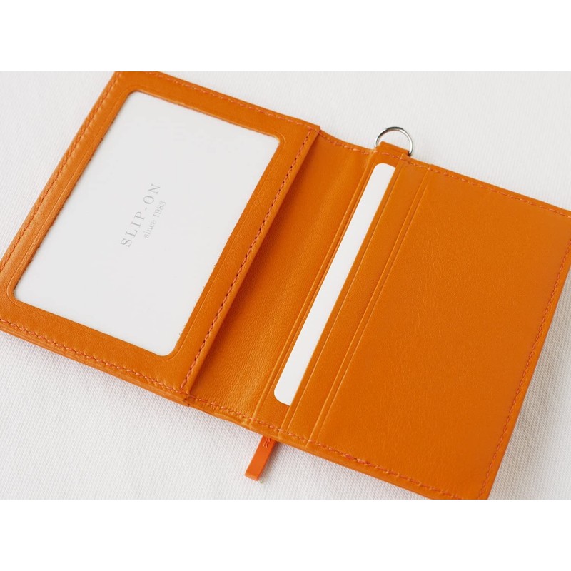スリップオン パスコインケース ノワール 革 キャメル NSL-3202