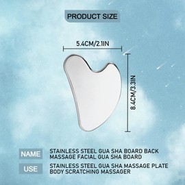 DERJDISF Gua Sha Face Massage, Stainless Steel Face Scraper, Facial Gua Sha Scratch Massager, Stainless Steel Gua Sha Metal Scraper, Multifunctional Massage Tool for Face, Jawline, Neck, Eye, Back