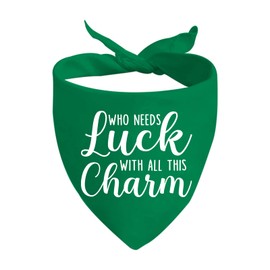 JXGZSO 1 Piece St. Patrick's Day Dog Bandanas Irish Dog Bandana Holiday Party Decorations (Dad Lucky D CA)