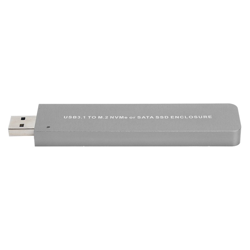 Hard Disk Box Aluminum Alloy USB3.1 to M.2 NVME/SATA SSD