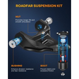 ROADFAR Upper Lower Ball Joint Inner Outer Tie Rods Compatible Fit 1997-1999 For Dodge Dakota 1998-1999 For Dodge For Durango Suspension Set of 8