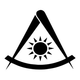 Simple Past Master Masonic Vinyl Decal - [Black][6 Inch]
