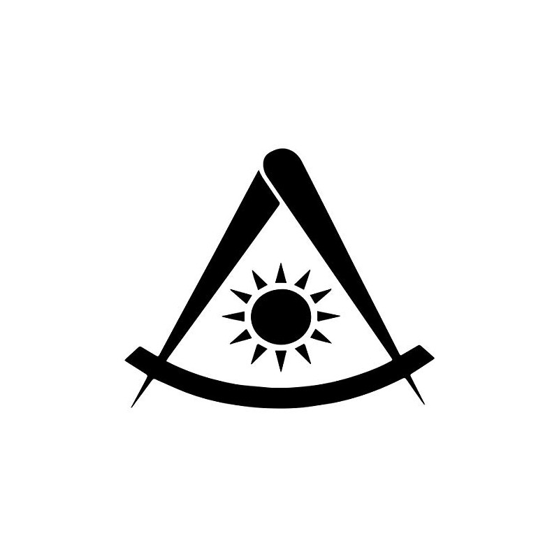 Simple Past Master Masonic Vinyl Decal - [Black][6 Inch]