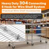 Yudylg 32 Pack Connecting S Hook for Wire Shelf System,Wire