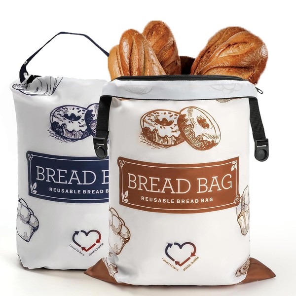 Nagobi 2 Pcs Bread Bags for Homemade Bread, Sourdough Bread
