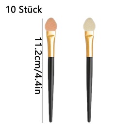 Lidschatten Pinsel, 10 Stück Make-up Pinsel Set Sponge Eyeshadow Brush Lidschattenpinsel Lidschatten Applikator Lidschatten Pinselset Doppelseitige Color für Frauen und Mädchen