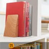 DRELIFAM Red Oak Book Ends Heavy Duty Handmade Book Ends