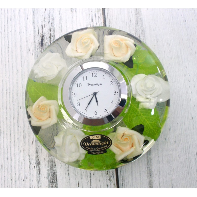Ixu New Dream Light Flower Clock Pure Rose UFO Mini