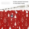 AIBIIN Red Christmas Shower Curtain Xmas Tree Snowflakes Bath Curtains