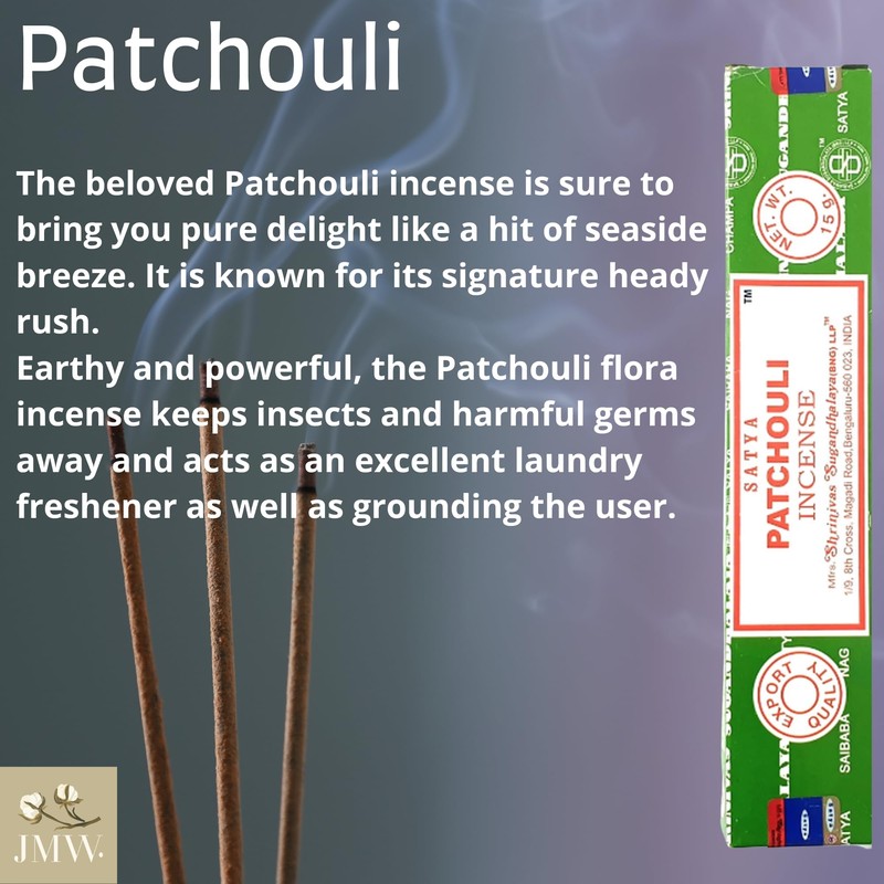 Satya Incense Sticks Set, 7 Fragrances - Nag Champa, Super
