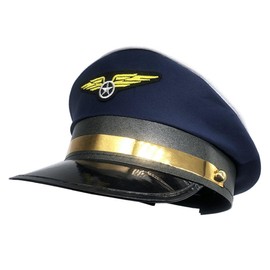 1pcs Captain Yacht Adults Hat Sailor Cap Adjustable Cosplay Cap Party Accessory for Men and Women (Navy blue)