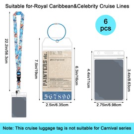 4 Pack Clear Cruise Luggage Tags Holder Cruise Essentials 2025 for Celebrity Ships, 2 Pack Cruise Lanyard and Waterproof Id Badge Holder Cruise Essential Travel Accessories