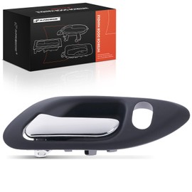 A-Premium Front Left Driver Side Interior Door Handle Compatible with Honda Accord 1998 1999 2000 2001 2002 Coupe, Glassy Gray Housing with Chrome Lever, Replace# 72165-S82-A01ZA