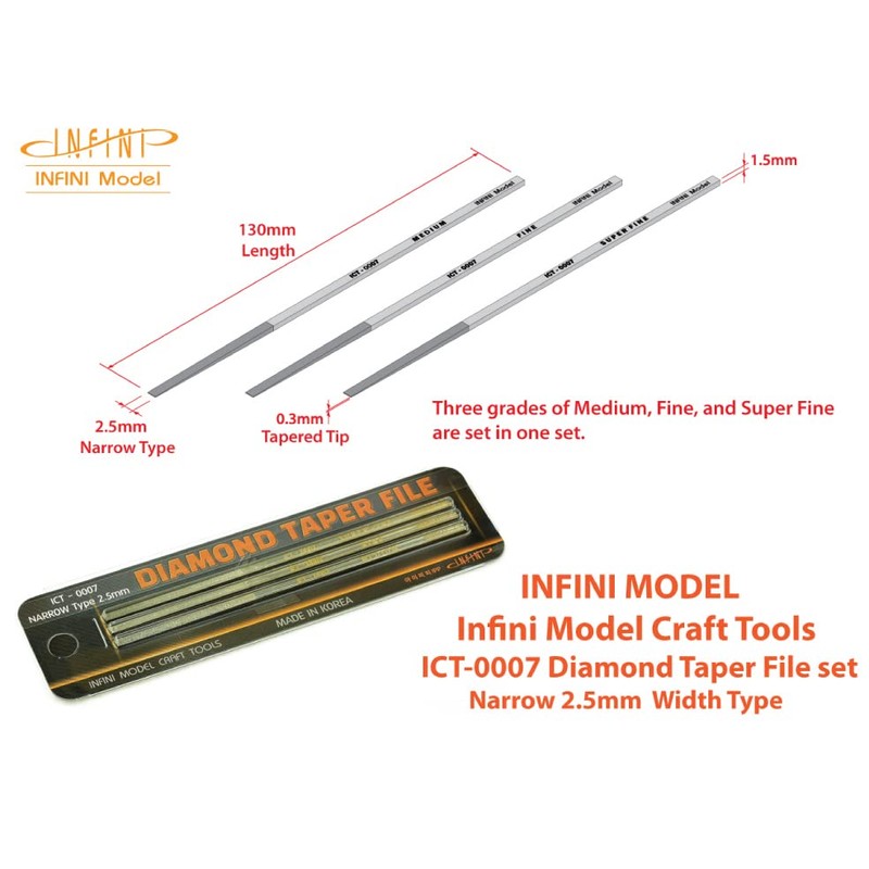 INFINI MODEL [ICT-0007] Diamond Taper File 3Way System (Narrow)