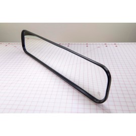 Rosco Vision 6" x 30" Flat Mirror w/Safety Glass, Padded Edge, Black, PN: 630