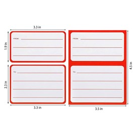 100 Self-Adhesive to/from Address Mailing Labels, Perfect for Boxes, Envelopes, and Shipping (4.5x3.5 Inch).