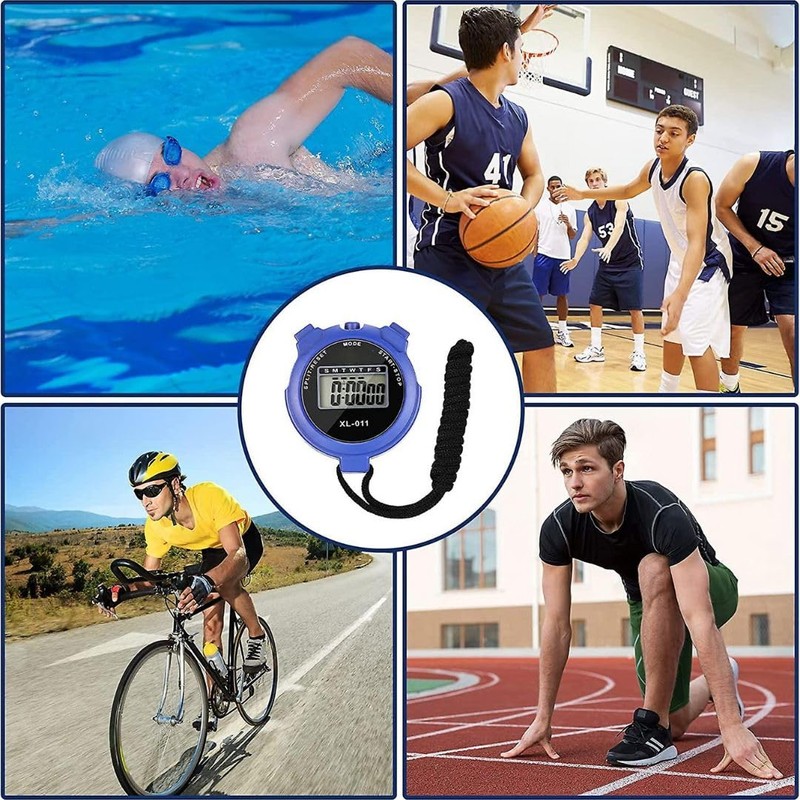 Sports Stopwatch Multi-Function Sport Digital Stopwatch Timer, Large Display, Single