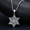MEIDERBO Star of David Necklace for Men Women Sterling Silver