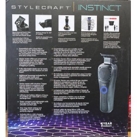 STYLECRAFT INSTINCT PROFESSIONAL VECTOR MOTOR CORDLESS HAIR TRIMMER - BRAND NEW