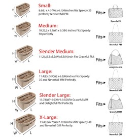 LEXSION Felt Insert Bag Organizer Bag In Bag For Handbag Purse Organizer Fits Speedy Neverful