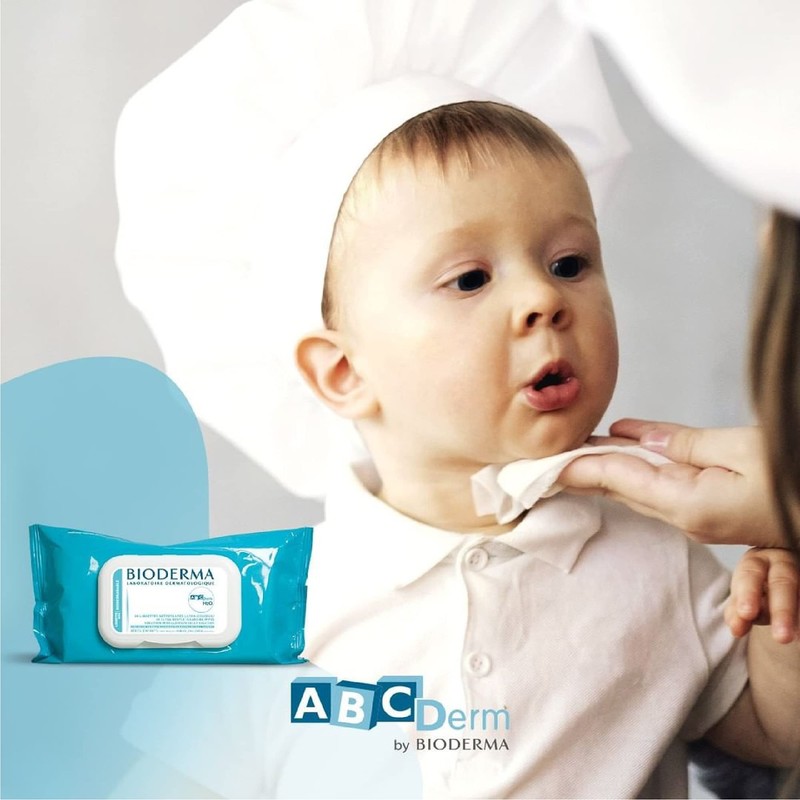 Bioderma ABC Derm H2O, Reinigungstücher, 60 Stück