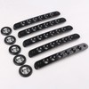 SINLIRU Black JK Door Handle Inserts with Skull Pattern Button