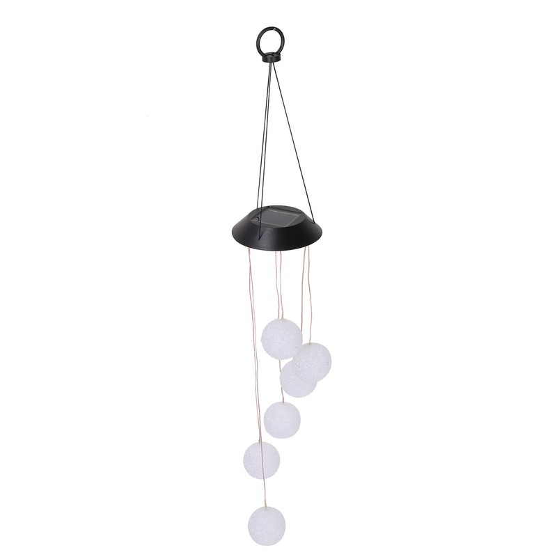 Solar Crystal Ball Wind Chimes Light 100LM IP45 Waterproof Decorative