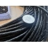 3 Strands 36” African Jet Vinyl Heishi Beads 3mm X