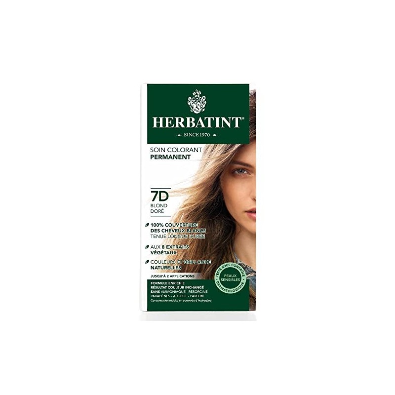 Herbatint 7D Golden Blonde Permanent Herbal Hair Colour Gel 135