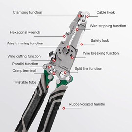 18 in 1 Foldable Wire Stripper,Multifunctional Wire Stripper (1pcs)
