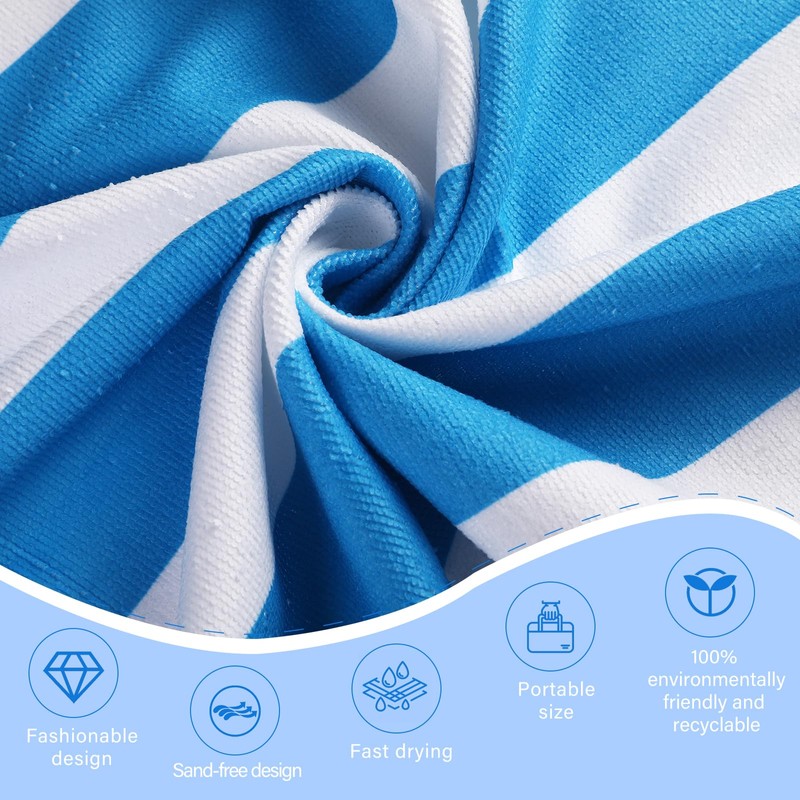 VZZNN 2Pcs Large Microfibre Beach Bath Towel - Quick Dry