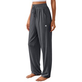 Neer 3 Pack Women's Wide Leg Pants High Waist Sweatpants Yoga Palazzo Drawstring Lounge Pajamas Jogger Pants with Pockets (Black,pink,dark Grey,Small)