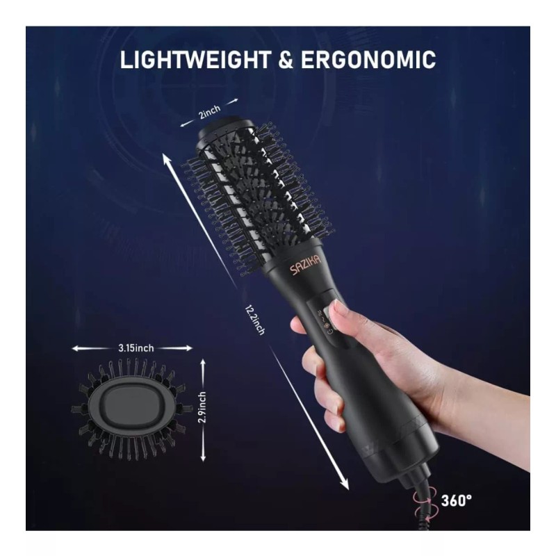 SAZIKA Cepillo Secador Electrico De Cabello Sazika