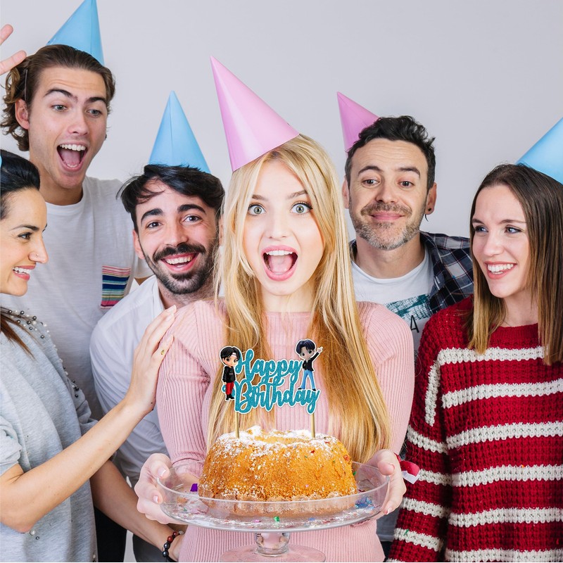 Seyal® Tiny Tan (BTS) Decoración para tarta de feliz cumpleaños