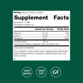 Standard Process E-Manganese - Antioxidant Health Support - Whole Food-Based Supplement with Vitamin E & Manganese - Supplement to Aid Cellular Health - 50 Tablets