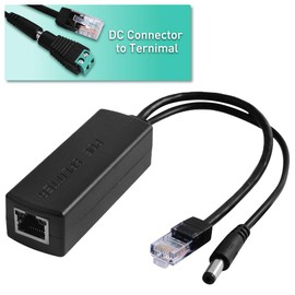 GeeekPi Gigabit PoE Splitter, 48V to 12V 2A Ethernet Adapter, IEEE 802.3af Compatible 10/100/1000Mbps PoE Splitter for IP Camera, Wireless Access Point and VoIP Phone