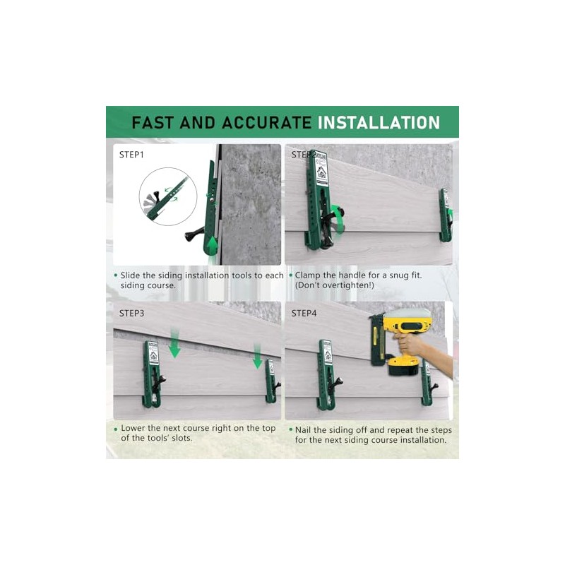 Siding Installation Tools, Siding Mounting Kit for Use with 5/16-Inch