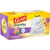 Glad ForceFlex Tall Kitchen Trash Bags, 13 Gallon, Gain Lavender,