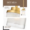 TENGXIN Modern Pendant Light for Kitchen Island, Brushed Gold Hanging